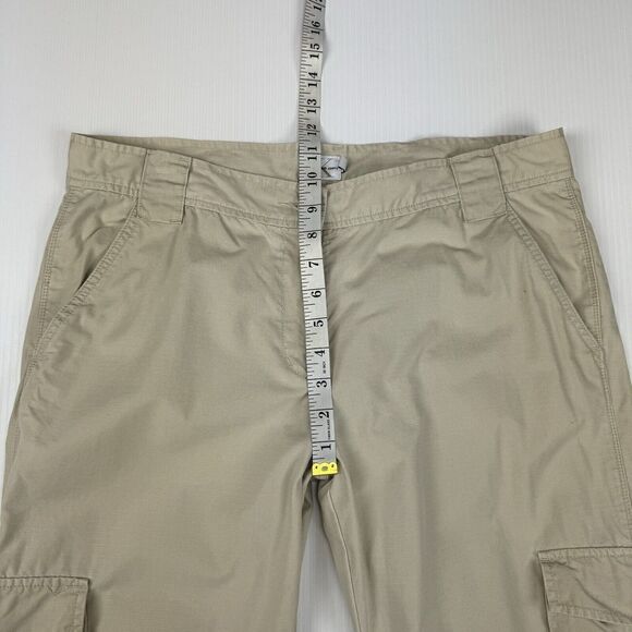 Calvin Klein Jeans Cropped Pants Cream Beige Khaki Cotton Size 12 - Picture 9 of 12